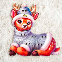 Шнурівка UBEE Оленятко з дерева ПСД278