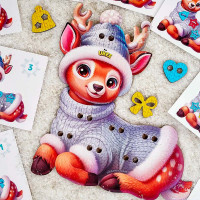 Шнурівка UBEE Оленятко з дерева ПСД278