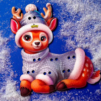 Шнурівка UBEE Оленятко з дерева ПСД278