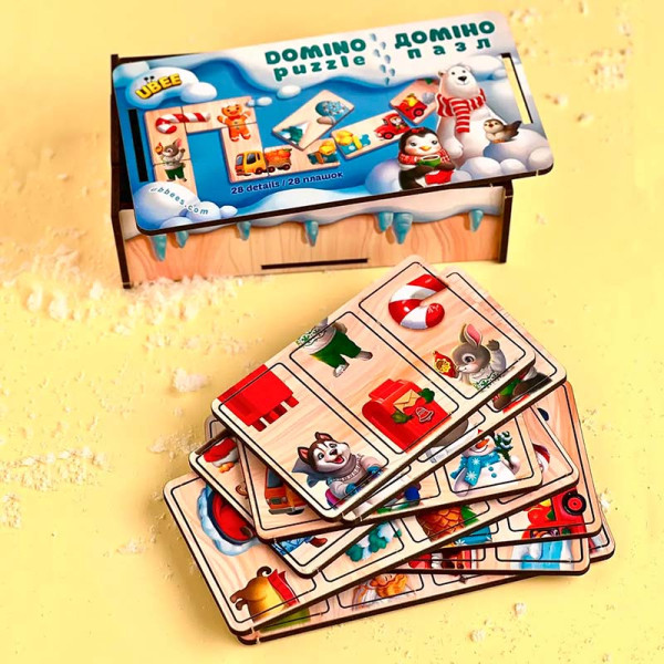 Настільна гра UBEE "Доміно пазл" з дерева ПСД240 Настільна гра UBEE "Доміно пазл" з дерева ПСД240