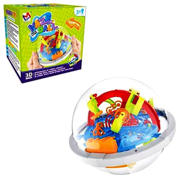 Головоломка 3D-лабіринт куля в коробці 1677-A Головоломка 3D-лабіринт куля в коробці 1677-A