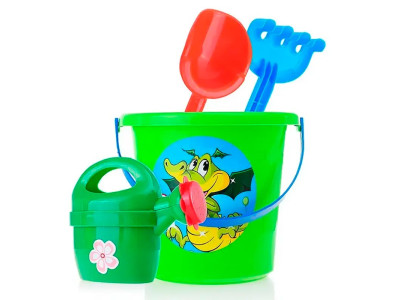 Набір пісочний №1 у сітці (салатовий) 013555/3