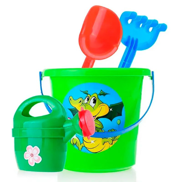 Набір пісочний №1 у сітці (салатовий) 013555/3