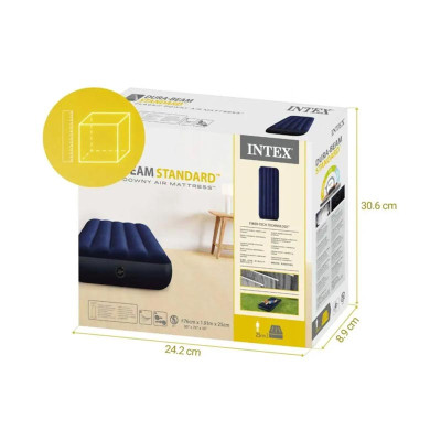 Надувний матрац Intex одномісний з клапаном (76x191x25 см) 64756