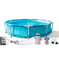 Каркасний басейн INTEX 305x76 см з насосом і фільтром 4485 л 28208 Каркасний басейн INTEX 305x76 см з насосом і фільтром 4485 л 28208