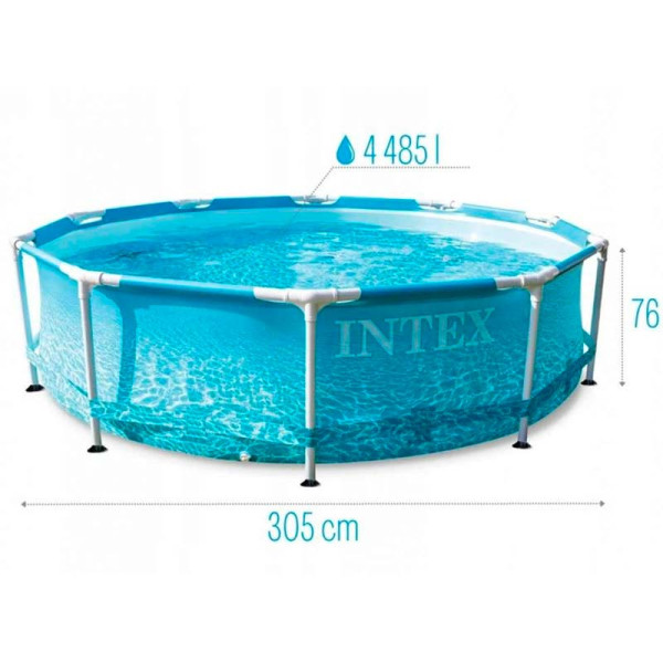 Каркасний басейн INTEX 305x76 см з насосом і фільтром 4485 л 28208 Каркасний басейн INTEX 305x76 см з насосом і фільтром 4485 л 28208