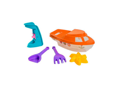 Ігровий набір для пляжу Tigres Кораблик пластиковий 39647_Orange
