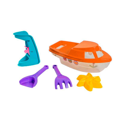 Ігровий набір для пляжу Tigres Кораблик пластиковий 39647_Orange