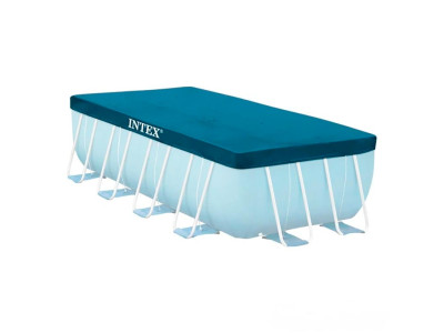 Тент для каркасного басейну INTEX Rectangular Frame 389x184см (виступ 20см) 28037