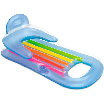 Надувний матрац-крісло Intex Королівський з підстаканником 58802_Blue