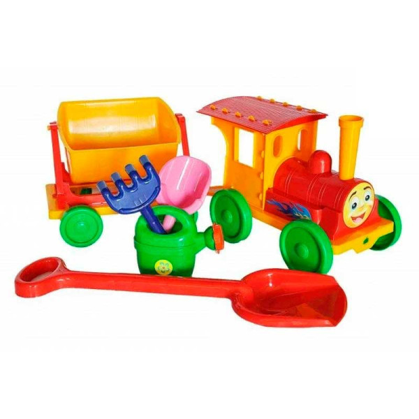 Поїзд-конструктор з пісочним набором №1 червоний 013222/3