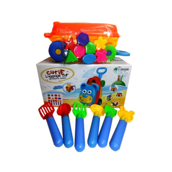 Набір для гри в піску "Luggage car" 15 предметів GC038320 Набір для гри в піску "Luggage car" 15 предметів GC038320