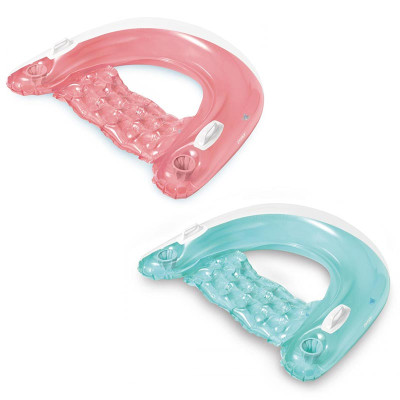 Надувне крісло-шезлонг Intex 152x99 см з ручками і підсклянником 58859