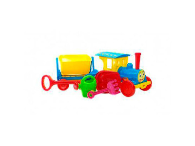 Поїзд-конструктор із пісочним набором №1 (блакитний) 013222/1