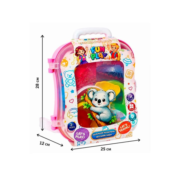 Ігровий набір Бамсик "Маленький мандрівник" пісочний 305/1_Koala Pink Ігровий набір Бамсик "Маленький мандрівник" пісочний 305/1_Koala Pink