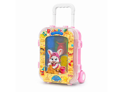 Дитяча валіза Бамсик "Великий мандрівник" пісочний набір 305/11_Rabbit Pink