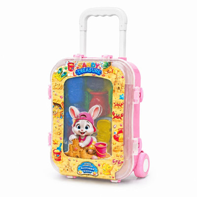 Дитяча валіза Бамсик "Великий мандрівник" пісочний набір 305/11_Rabbit Pink