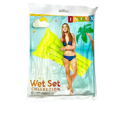 Надувний матрац для пляжу Intex з одномісним підголівником. 59717_Yellow