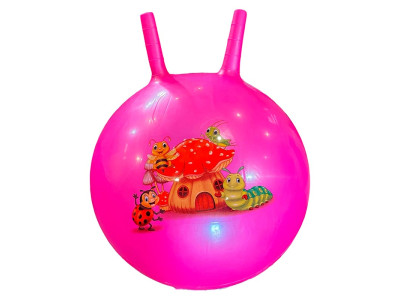 Мяч для фітнесу з ріжками 45 см 350 грам RB26507_Pink Мяч для фітнесу з ріжками 45 см 350 грам RB26507_Pink
