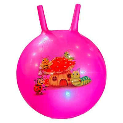 Мяч для фітнесу з ріжками 45 см 350 грам RB26507_Pink