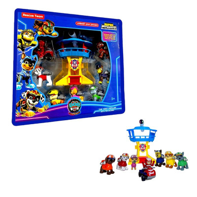 Ігровий Набір Щенячий патруль з транспортом H-05_Blue-Yellow