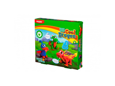 Маса для ліплення Paulinda Super Dough Cool Dragon Дракони 3 в 1 2300009728805 Маса для ліплення Paulinda Super Dough Cool Dragon Дракони 3 в 1 2300009728805