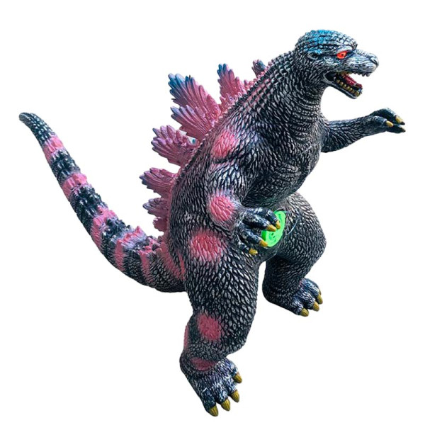 Фігурка Годзила гумова з силіконовим наповнювачем і звуком K6024_Gray-Pink