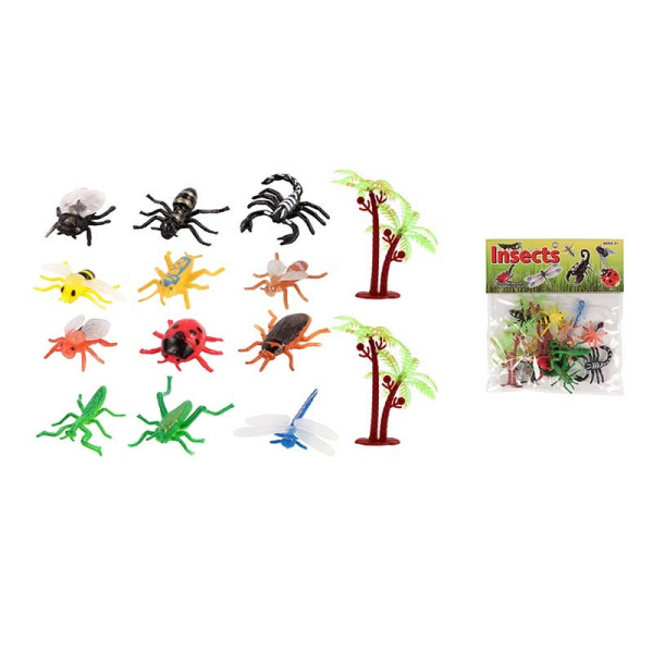 Набір фігурок комах з пальмами 14 штук в наборі 637A Набір фігурок комах з пальмами 14 штук в наборі 637A