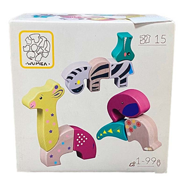 5 дерев'яних фігурок-конструкторів Wumba Африканські тварини 90007
