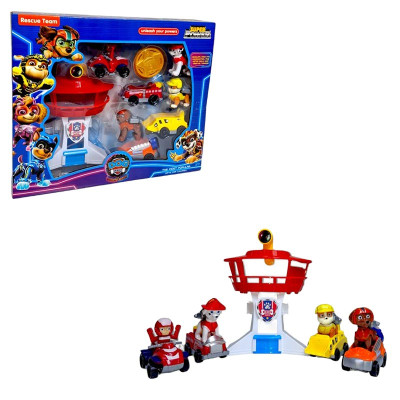 Ігровий Набір Щенячий патруль з транспортом H-06_Red-White