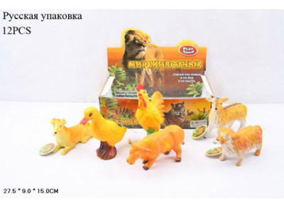 Тварини гумові "Домашні тварини" 12 шт 7581