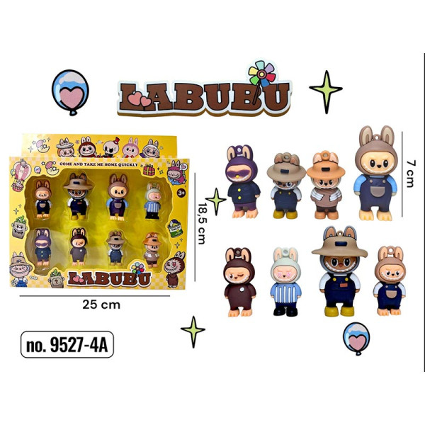 Набір фігурок LABUBU 8 штук в комплекті 9527-4A