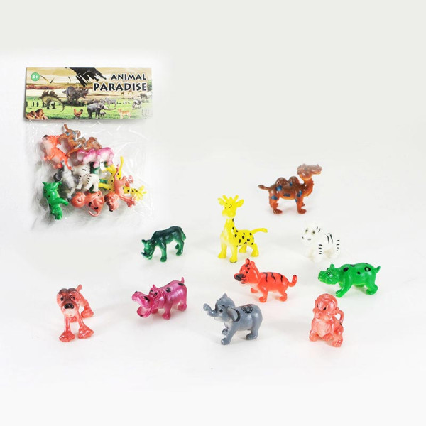 Тварини мультяшні дикі 10 фігурок в упаковці 303-61 Тварини мультяшні дикі 10 фігурок в упаковці 303-61