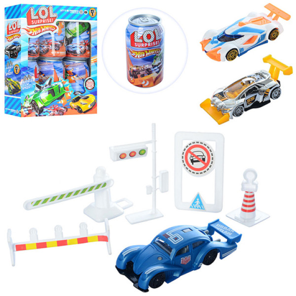 Машинка LOL+HW метал дорожні знаки AA403