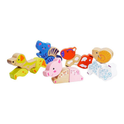 Магнітно-дерев'яні іграшки Wumba Свійські тварини 5 тварин 15 деталей 90002