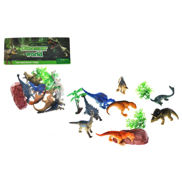 Набір динозаврів 8 штук з рослинами 303-297
