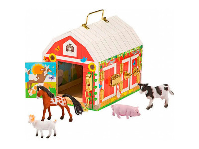 MD2564 Набір - Будиночок-сарай із засувками і тваринами YK18316 MD2564 Набір - Будиночок-сарай із засувками і тваринами YK18316