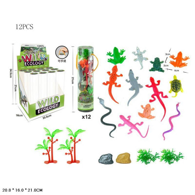 Ігровий набір земноводних з рослинами 18 елементів 303-306