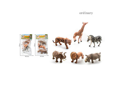 Тварини пласт. арт. HJ666-2 (192шт/2) дикі 2 види мікс пакет. 27*165см HJ666-2