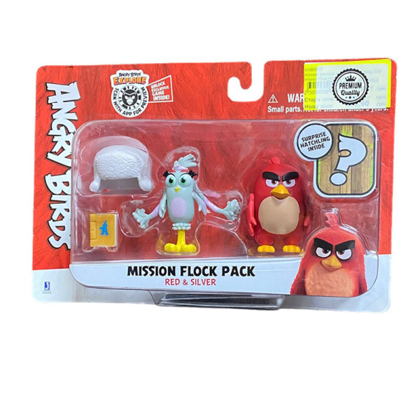 Ігрова фігурка Jazwares Angry Birds ANB Mission Mission Flock Ред і Сільвер ANB0007