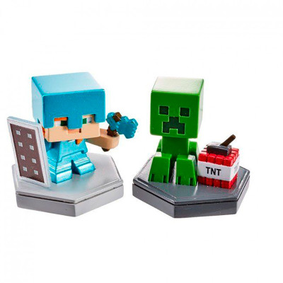 Набір фігурок Minecraft Стів в діамантовій броні та криппер із динамітом GKT41