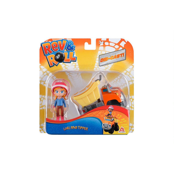 Ігровий набір Рев та Рамбл DieCast Лорі та Тіппер EU881051 Ігровий набір Рев та Рамбл DieCast Лорі та Тіппер EU881051