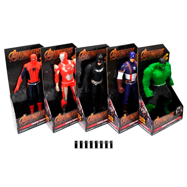 Супергерої "Халк/Капітан Америка/Spiderman/Бетмен/Ironman" музика світло 9806