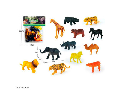 Тварини дикі 12 фігурок в упаковці 303-240