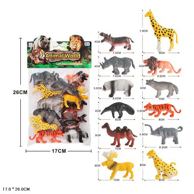 Тварини дикі 12 фігурок в упаковці 700-15B