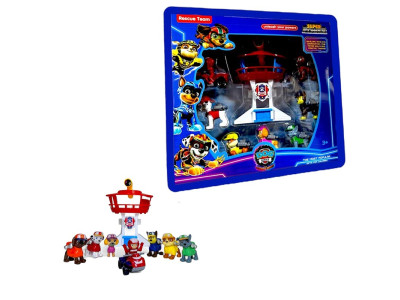 Ігровий Набір Щенячий патруль з транспортом H-05_Red-White