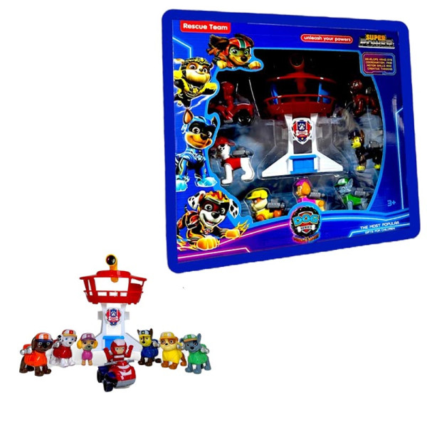 Ігровий Набір Щенячий патруль з транспортом H-05_Red-White