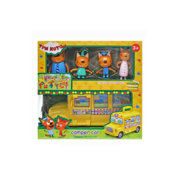 Автобус з героями "Три коти" в коробці 28х165х29 см M-8805