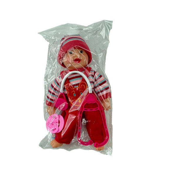 Пупс з аксесуарами 25см X1019/1019-1_Red-Multicolor Пупс з аксесуарами 25см X1019/1019-1_Red-Multicolor