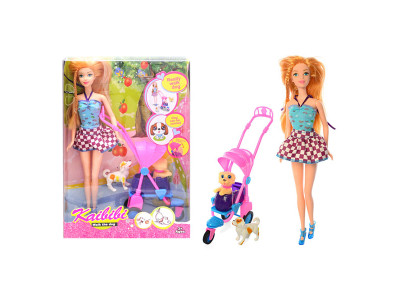 Лялька з коляскою та песиком Каibibi BLD125